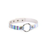 Silver Holographic O-Ring Choker