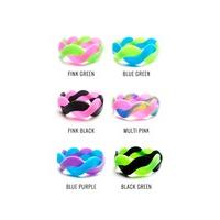 Silicone Wavy Bracelet - Colour: Black/Green