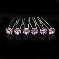 six pieces alloy wedding bridal hairpins with rhinestonesmore colors