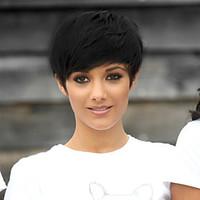 Silky Straight Short Bob style Black Color Synthetic Wigs For Women