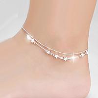 Silver Ball Strand Anklet Bracelet Body Jewelry/Leg Chain Alloy Drops Natural Handmade Fashion Silver 1pc