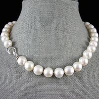 Single Strand 12-13MM Freshwater Pearl Necklace  17.5-18 Inch