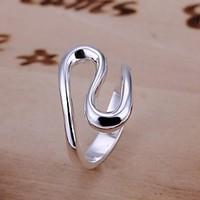 Simple S Shape 925 Silver Band Rings(1PC)