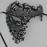 Signature Phantom Of The Opera Half Face Laser Cut Mask Metal5002A1