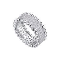 Silver Romantic White Cubic Zirconia Ring, Choose Size