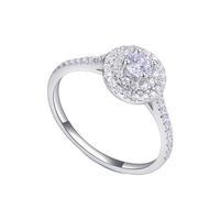 silver sparkling white cubic zirkonia ring choose size