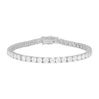 silver and cubic zirconia tennis bracelet