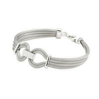 silver multi strand mesh bracelet