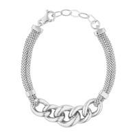 silver mesh link bracelet