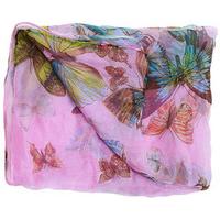 Silk Butterfly Scarf, Fuchsia, Chiffon