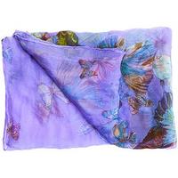 Silk Butterfly Scarf, Purple, Chiffon