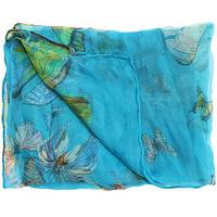 Silk Butterfly Scarf, Turquoise, Chiffon