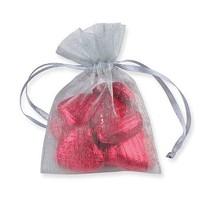 silver organza bags