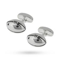 silver plated rugby ball cufflinks