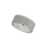 Silver Glitter Band Ring