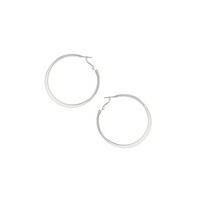 silver hoop earrings