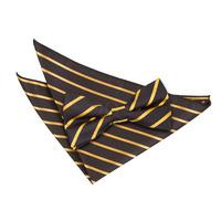 single stripe black gold bow tie 2 pc set