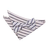 single stripe silver navy bow tie 2 pc set