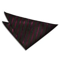 Single Stripe Black & Purple Handkerchief / Pocket Square