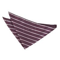 Single Stripe Purple & Silver Handkerchief / Pocket Square