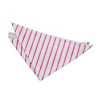 Single Stripe White & Hot Pink Handkerchief / Pocket Square