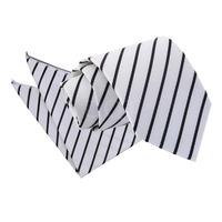 single stripe white black tie 2 pc set