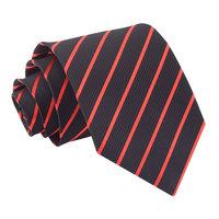 Single Stripe Black & Red Tie