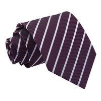 Single Stripe Purple & Silver Tie