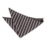single stripe black white handkerchief pocket square
