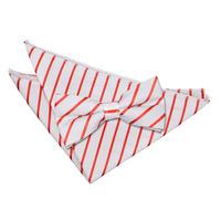 Single Stripe White & Red Bow Tie 2 pc. Set