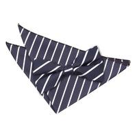 Single Stripe Navy & White Bow Tie 2 pc. Set