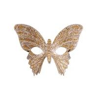 silver and gold butterfly mask