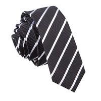 Single Stripe Black & White Skinny Tie