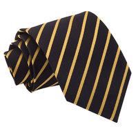 Single Stripe Black & Gold Tie