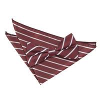 single stripe burgundy silver bow tie 2 pc set
