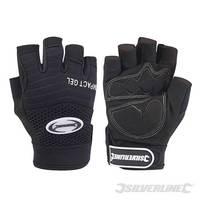 Silverline Fingerless Gel Comfort Gloves Large