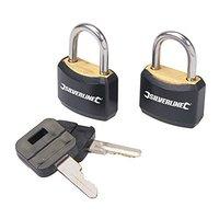 silverline padlock set keyed alike 2pce 20mm