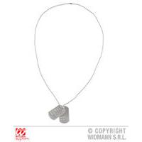 silver dog tags necklace