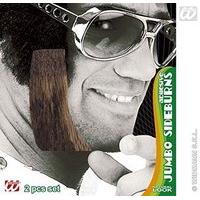 Sideburns Jumbo Adhesive - 3cols Accessory For Masquerade Masked Ball Disguise