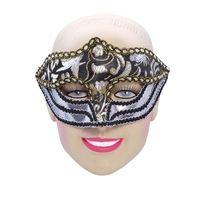 Silver Patterned Material Eye Mask