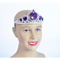 Silver Tiara With Purple Stone
