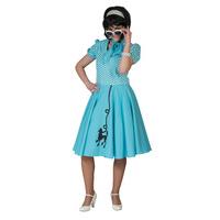 Size 40 42 Blue Ladies Poodle Dress