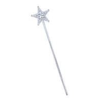silver star wand clear star gem