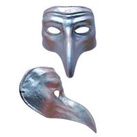 silver comedy theatrical mask