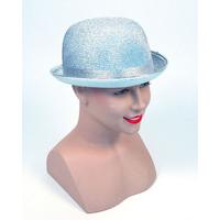 Silver Lurex Disco Bowler Hat
