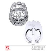 Silver Fancy Dress Police Badge