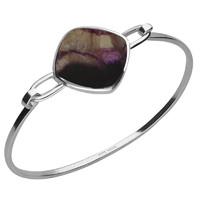 Silver Blue John Light Cushion Bangle