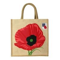 Single Poppy Jute & Juco Mix Bag