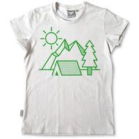 silverstick organic cotton womens camping t shirt white