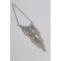 Silver Chain Turquoise Necklace